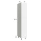 RTA Milan White Gloss 15" x 24" x 90" Pantry Cabinet (24" depth)-Right Hinged