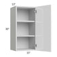 RTA Milan White Gloss 15" x 30" Wall Cabinet-Right Hinged with 2 Finished Sides
