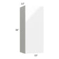 RTA Milan White Gloss 15" x 36" Wall Cabinet-Right Hinged with 1 Finished Side