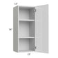 RTA Milan White Gloss 15" x 36" Wall Cabinet-Right Hinged