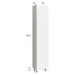 RTA Milan White Gloss 18" x 13" x 90" Pantry Cabinet (13" depth)-Left Hinged with 1 Finished Side