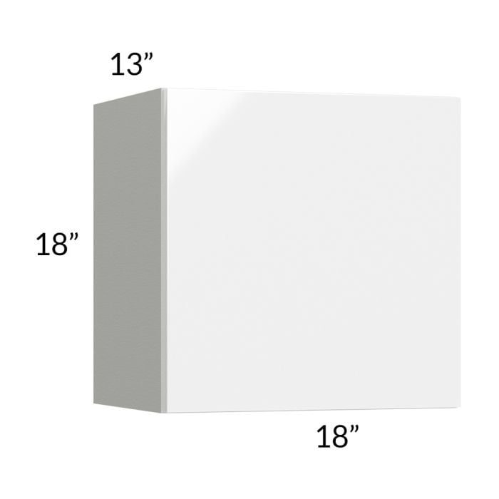 RTA Milan White Gloss 18" x 18" Lift-Up Door Wall Cabinet
