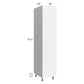 RTA Milan White Gloss 18" x 24" x 84" Pantry Cabinet (24" depth)-Right Hinged with 2 Finished Sides