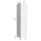 RTA Milan White Gloss 18" x 24" x 90" Pantry Cabinet (24" depth)-Left Hinged with 2 Finished Sides