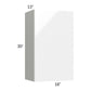 RTA Milan White Gloss 18" x 30" Wall Cabinet-Left Hinged