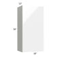 RTA Milan White Gloss 18" x 36" Wall Cabinet-Left Hinged with 1 Finished Side