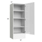 RTA Milan White Gloss 18" x 48" x 15" Wall Cabinet with Drawers-Left Hinged