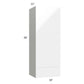 RTA Milan White Gloss 18" x 48" x 15" Wall Cabinet with Drawers-Right Hinged