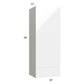 RTA Milan White Gloss 18" x 48" x 15" Wall Cabinet with Drawers-Right Hinged with 2 Finished Sides