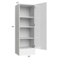 RTA Milan White Gloss 18" x 54" x 15" Wall Cabinet with Drawers-Right Hinged with 2 Finished Sides
