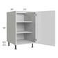 RTA Milan White Gloss 21" Full Height Door Base Cabinet-Left Hinged with 2 Roll Out Trays
