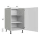 RTA Milan White Gloss 21" Full Height Door Base Cabinet-Right Hinged