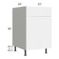 RTA Milan White Gloss 21" Sink Base Cabinet-Left Hinged with 2 Finished Sides