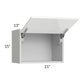 RTA Milan White Gloss 21" x 15" Lift-Up Door Wall Cabinet