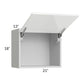 RTA Milan White Gloss 21" x 18" Lift-Up Door Wall Cabinet with 1 Finished Side