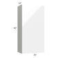 RTA Milan White Gloss 21" x 42" Wall Cabinet-Left Hinged with 1 Finished Side