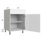 RTA Milan White Gloss 24" Base Cabinet (1 door)-Left Hinged with 2 Finished Sides