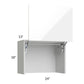 RTA Milan White Gloss 24" Countertop Wall Appliance Cabinet with 2 Finished Sides