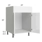 RTA Milan White Gloss 24" Sink Base Cabinet