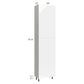RTA Milan White Gloss 24" x 13" x 96" Pantry Cabinet (2 doors, 13" depth)
