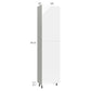 RTA Milan White Gloss 24" x 13" x 96" Pantry Cabinet (2 doors, 13" depth) with 2 Finished Sides