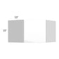 RTA Milan White Gloss 24" x 15" Diagonal Corner Wall Cabinet-Right Hinged with 2 Finished Sides