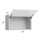 RTA Milan White Gloss 24" x 15" Lift-Up Door Wall Cabinet