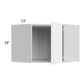 RTA Milan White Gloss 24" x 18" Diagonal Corner Wall Cabinet-Left Hinged with 1 Finished Side