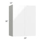 RTA Milan White Gloss 24" x 30" Wall Cabinet