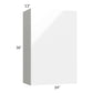 RTA Milan White Gloss 24" x 36" Wall Cabinet (1 door)-Right Hinged