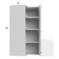 RTA Milan White Gloss 24" x 42" Square Corner Wall Cabinet-Left Hinged