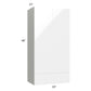 RTA Milan White Gloss 24" x 48" x 15" Wall Cabinet with Drawers