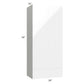 RTA Milan White Gloss 24" x 54" x 15" Wall Cabinet with Drawers and 1 Finished Side
