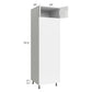 RTA Milan White Gloss 24" x 84" Double Oven Cabinet with 1 Finished Side