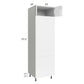 RTA Milan White Gloss 24" x 84" Single Oven Cabinet with 3 Drawers