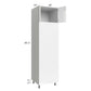 RTA Milan White Gloss 24" x 90" Combo Oven Cabinet with 1 Finished Side