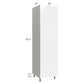 RTA Milan White Gloss 24" x 90" Combo Oven Cabinet with 2 Finished Sides