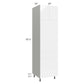 RTA Milan White Gloss 24" x 90" Single Oven Cabinet with 3 Drawers and 1 Finished Side