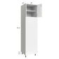 RTA Milan White Gloss 24" x 96" Combo Oven Cabinet with 1 Finished Side