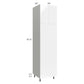 RTA Milan White Gloss 24" x 96" Double Oven Cabinet with 2 Finished Sides