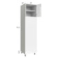 RTA Milan White Gloss 24" x 96" Double Oven Cabinet with 2 Finished Sides