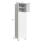 RTA Milan White Gloss 24" x 96" Single Oven Cabinet with 3 Drawers