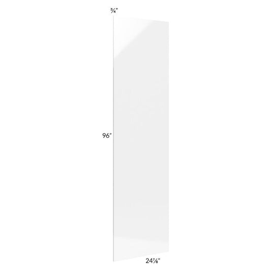 RTA Milan White Gloss 25" x 96" Refrigerator End Panel