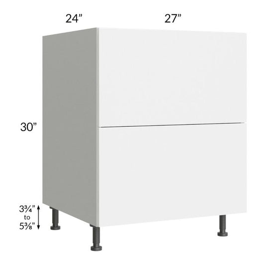 RTA Milan White Gloss 27" 2-Drawer Base Cabinet