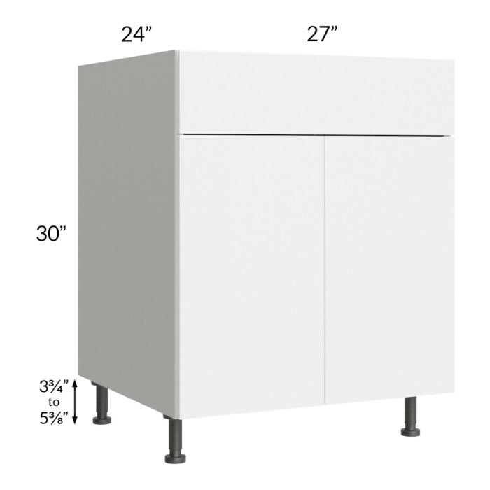 RTA Milan White Gloss 27" Base Cabinet
