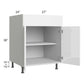 RTA Milan White Gloss 27" Base Cabinet