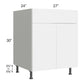RTA Milan White Gloss 27" Sink Base Cabinet with 2 Finished Sides