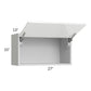 RTA Milan White Gloss 27" x 15" Lift-Up Door Wall Cabinet with 1 Finished Side