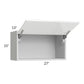 RTA Milan White Gloss 27" x 15" Lift-Up Door Wall Cabinet