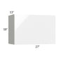 RTA Milan White Gloss 27" x 18" Lift-Up Door Wall Cabinet with 1 Finished Side